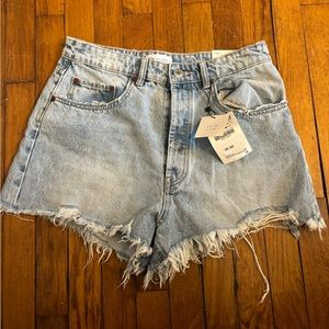 Zara High Rise Jean Shorts